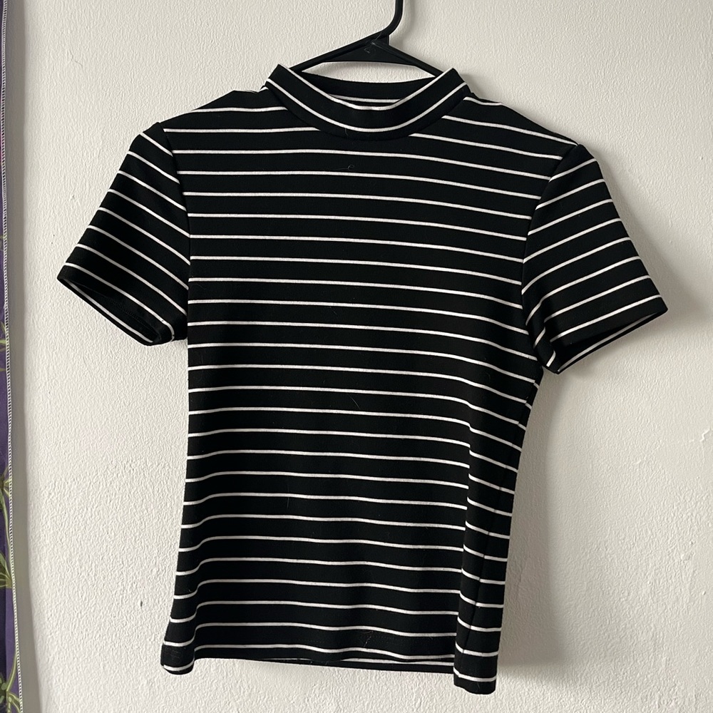 American apparel cotton spandex mock neck